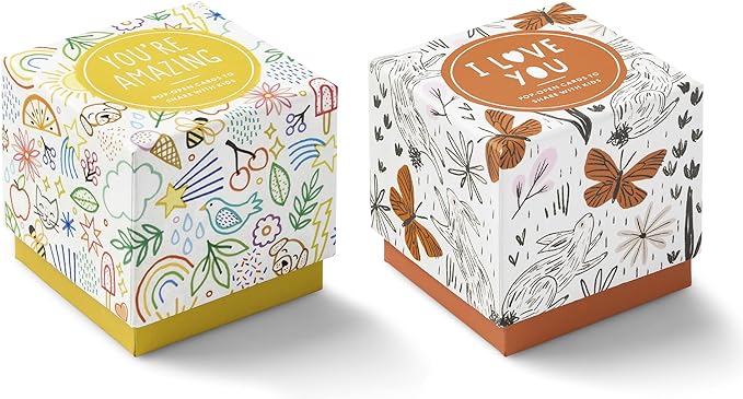 Compendium ThoughtFulls for Kids — 2 Pack of You're Amazing, I Love You — 60 pop-open cards to share with kids, each with a different message inside