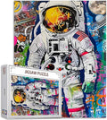 Tucocoo Graffiti Astronaut Jigsaw Puzzles for Adults 1000 Pieces, Space Abstract Art Jigsaw Puzzle 20x27 Inch Colorful DIY Handwork Puzzles for Home Decoration, Family Puzzle Perfect for Game Nights