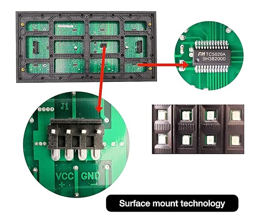 EEEEE P10 Red LED Panel Display Large Size 32cm X 16cm, 512 pcs of LED, Each Individual addressable, Controlled by Uno r3 with Arduino IDE.