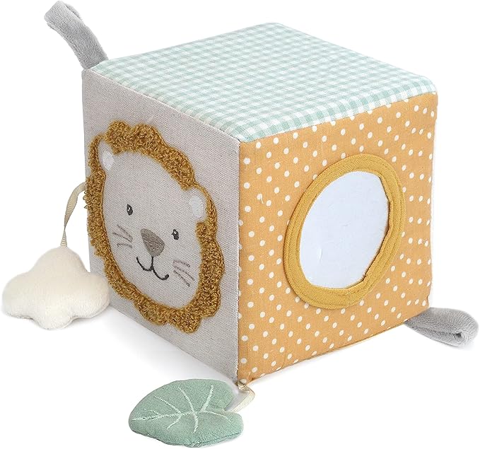 MON AMI Safari Activity Cube for Toddlers – 5.5x5.5x5.5”, Montessori Toys for Babies & Toddlers, Sensory Interactive Learning Toys