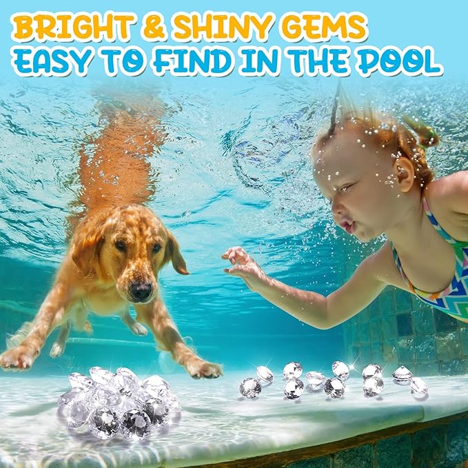 Zomiboo 16 Pcs Acrylic Diamond Large Gems Pirate Round Treasure Toy Gems Treasure Round Gemstones Acrylic Diamond Shaped Gemstones for Home Table Vase Fillers Party Decor (Clear)