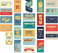Canopy Street Colorful Gratitude Encouragement Cards / 50 Motivational Kindness Cards / 25 Inspirational Quote Designs/Flat 2" x 3.5" Employees Students Coworkers Uplifting Mini Card