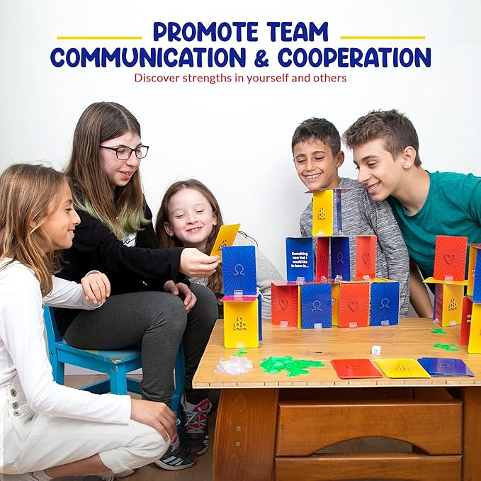 StrongSuit Family Therapy Games for Teens and Kids Ages 6+ | The Tower of Self Esteem Game, School Counselor & Therapist Tools for Social Skills & Emotion Regulation, Builds Confidence & Bonding