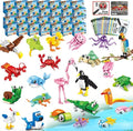 24 Packs Party Favors for Kids – 779 PCS 6-in-1 & 12-in-1 Animal Building Blocks Set with Animal Cards – Goodie Bag Fillers, Classroom Prizes, Birthday & Christmas Gifts for Kids Ages 6-12