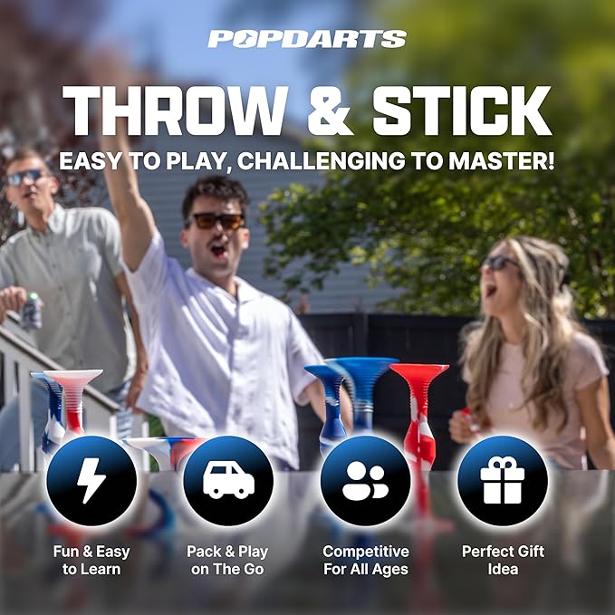 Popdarts PRO Pack Game Set (Halloween) - Indoor, Outdoor Suction Cup Throwing Game - Competition with a POP