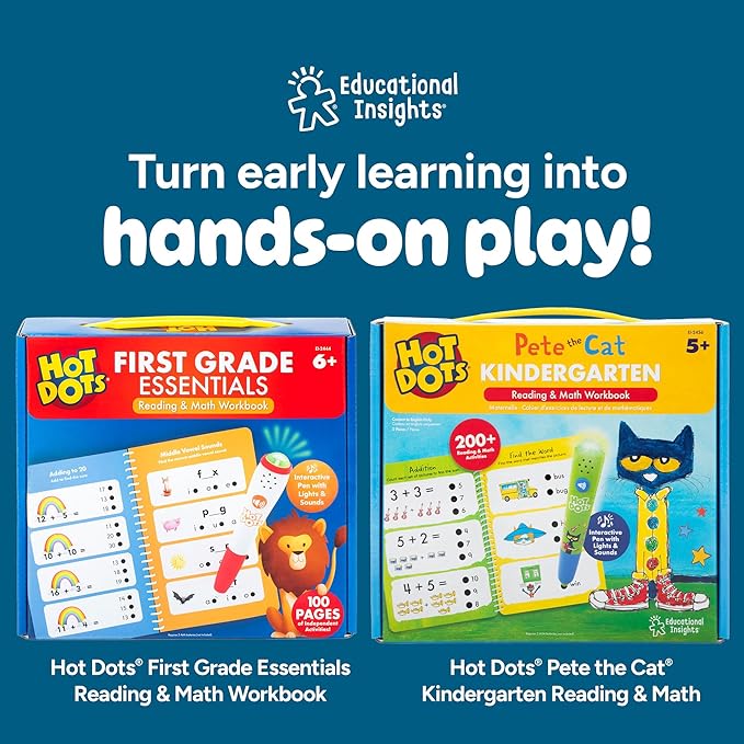 Educational Insights Hot Dots Phonics Fun! Set - Preschool and Kindergarten Flash Cards Compatible with Interactive Pen, Preschool Learning Activities, Learn to Read Activity for Kids Ages 3+