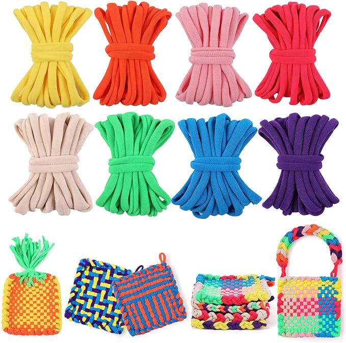 FUNiOi 224 PCS Weaving Loom Loops Refill for Potholder Weaving Craft Kit, DIY Arts and Crafts Loops Supplies for Kids Beginners, for Girls Age 6 7 8-12 13 Years Old