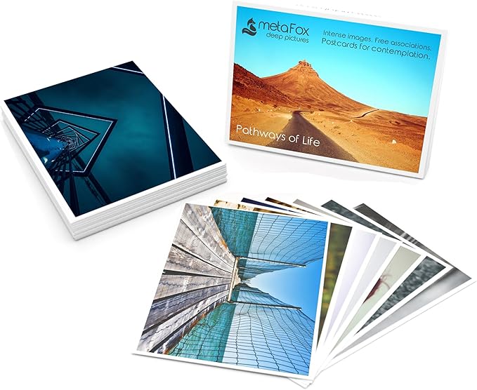 metaFox Coaching Picture Cards | Pathways of Life | 52 Postcards for Coaching and Therapy - Use as Icebreakers for Workshops and Team Building Activities