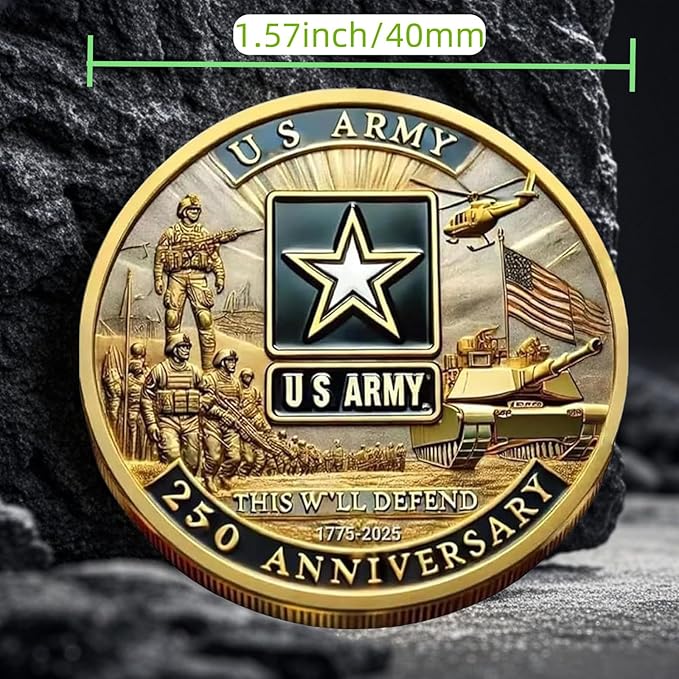 Marine Corps 250th Anniversary Coins,USMC Military Challenge Coins- Patriotic Military Collectible with Engraved Service Branch Insignia in Durable Metal Veteran Gift,Military Collectible