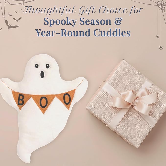 MON AMI Happy Ghost Plushie | 14 inches Premium Boo Ghost Toy | Soft Halloween Plush for All Ages | Cute Trick-or-Treat Gift & Halloween Decoration