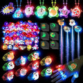SpringFlower 100Pcs Halloween Party Favors Bulk, Glow in the Dark Party Supplies Halloween Decorations for Kids, Halloween-Themed Toys for Trick or Treat Goodie Bag Stuffers Fillers Prizes Gifts