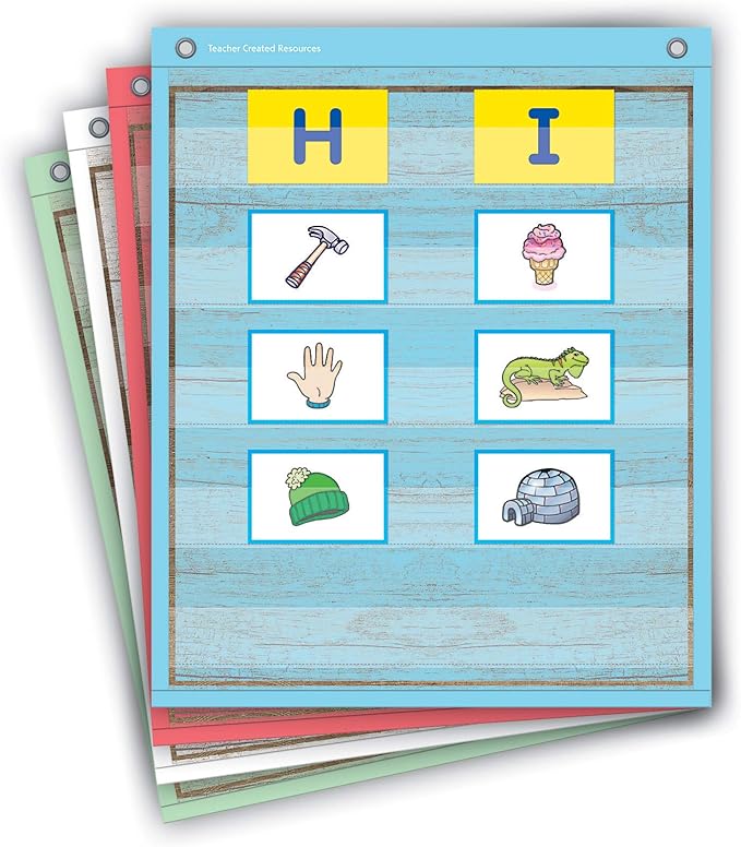 Teacher Created Resources Painted Wood Magnetic Mini Pocket Charts (14" x 17")