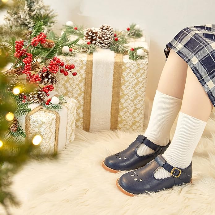 Felix & Flora Toddler Little Girl Mary Jane Dress Shoes - Ballet Flats for Girl Party School Shoes