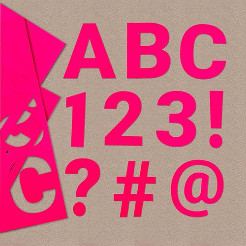 209 Pcs 3" Red Bulletin Board Letters & Numbers, Capital Letters, Numbers, Punctuation, US Made Card Stock Punch Out Letters for Poster, Bulletin Board, Classroom - Precut Letters & Numbers