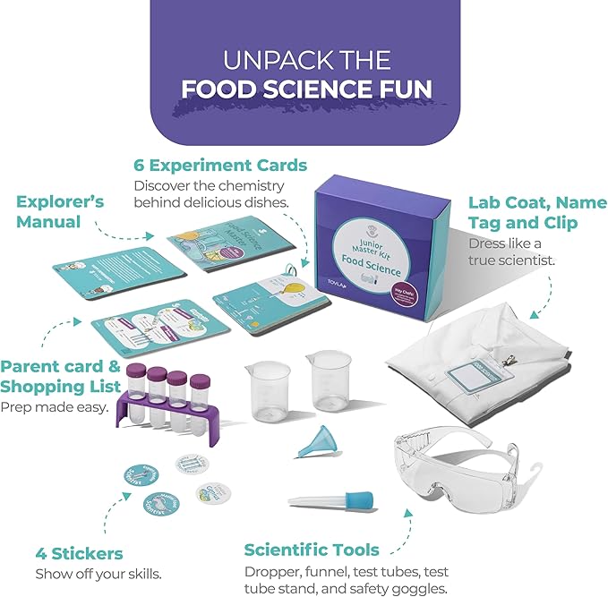 Tovla Jr. My First Food Science Kit – Edible Slime + Fun Experiments – STEM Montessori-Inspired Activity Set for Ages 5-8