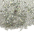Iridescent Glass Tiny Bubble Beads, 0.4-3mm 10g No Hole Micro Mini Round Gray Water Droplets Beads - Applications: for Resin Filler, Nail Art, Dollhouse Bath Tub