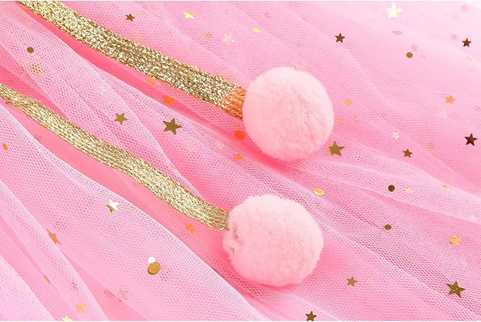 Princess Cape Set for Little Girl, 11PCS Princess Dress Up Clothes Cape Clock with Skirt for Girl 3-8 Birthday Gift