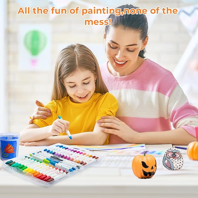 M&G 36 Colors Upgraded Food-grade Paint Sticks, Tempera paint sticks set, Washable paint, Non- Toxic, No Mess Quick Drying Art Supplies for Toddlers and Kids