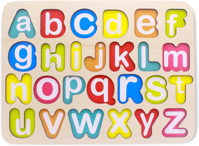You&Xi Toddler Puzzles for Kids Age 3-4 Years Old-Wooden Learning Alphabet Preschool Puzzles…
