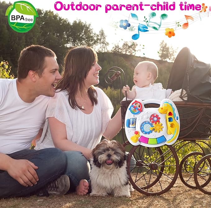 Music Baby Activity Center Toy 12-18 Months Activity Table Baby Toys 12 to 18 Months Early Learning 12 Month Old Toddlers Christmas Birthday Gifts for 1 2 3 Year Old Infant Kids