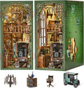 Book Nook Kit, DIY Miniature Dollhouse Book Nook Kit with Dust Cover and LED Light for Teens and Adults-The Radium Lady