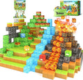 Dinosaur Toys Magnetic Blocks-Build Mine Magnet World Volcano Edition Kids Toy for 3+ Year Old Boys and Girls Building Blocks Toddler Toys Games Through Jurassic Learning Sensory Toy Gifts