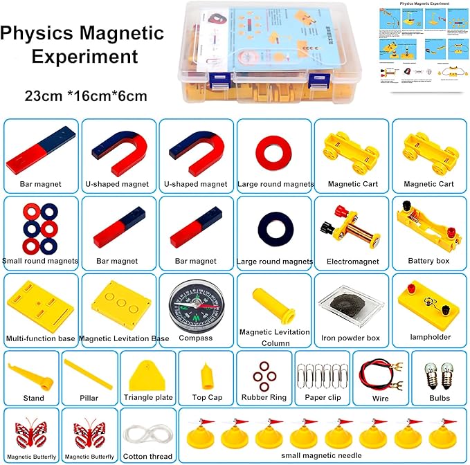 Large Science Lab Magnet Kit Physics Electromagnet Experiment Set for School Education Science Experiment Tools Teacher Supply