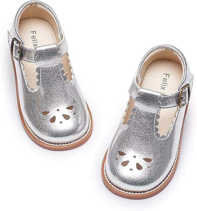Felix & Flora Toddler Little Girl Mary Jane Dress Shoes - Ballet Flats for Girl Party School Shoes