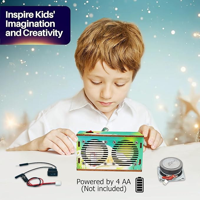 DIY Bluetooth Speaker Kit, Stem Projects for Kids Ages 8-12, STEM Kits for Kids Ages 10-12-14-16, Gifts for 9 10 11 12 13 14 15 16 Year Old Boys Teens (Green)