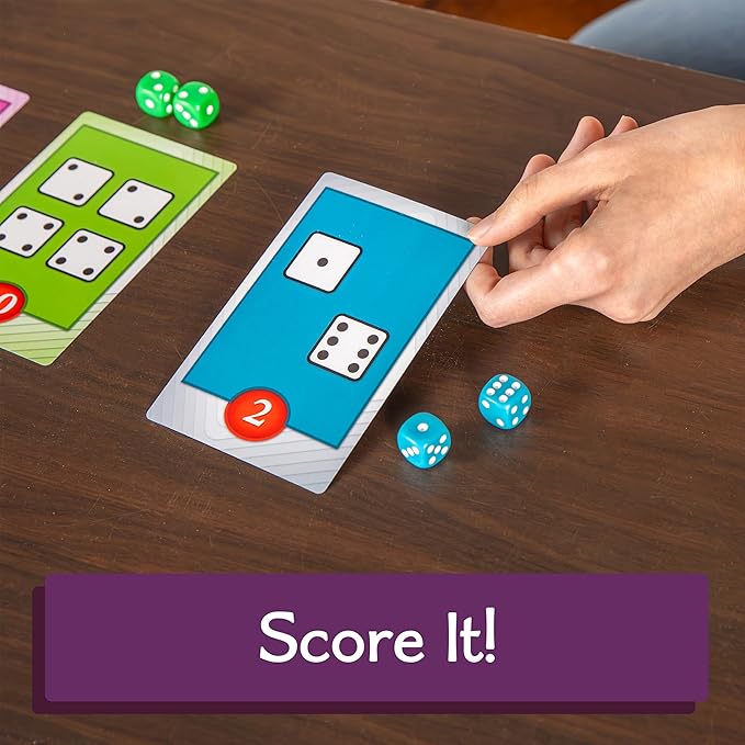 Calliope Games Roll for It Going Big - Fast-Playing Family Dice Game with Big Oversized Cards and Dice, Retirement Party Games, Fun Family Games for Travel, Parties, and Game Night - Purple Edition