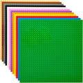Strictly Briks Stackable Baseplates for Building Bricks - Compatible with Lego and All Major Brands - 10 x 10 in, Blue, 12 Pack