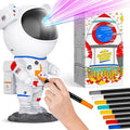 Color My Astronaut Galaxy Projector - DIY Spaceman Night Light with Acrylic Markers Kit - Paint Your Own Lamp - Arts and Craft for Kids Ages 4-8 - Unique Christmas Gift for 5-10 Year Old Boys
