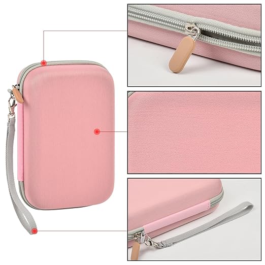 casmilee Case Compatible with Giiker Super Slide Brain Games, Brain Teaser Puzzles Organizer Storage Bag, Flow Slider Puzzle Game Holder (Pink)
