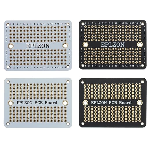 Solderable Breadboard Mini PCB Board Gold-Plated Solder Breadboard for DIY Electronics Projects Apply to Arduino Soldering Projects 2.0"x1.5" Mixed Color(Pack of 12 Pcs)