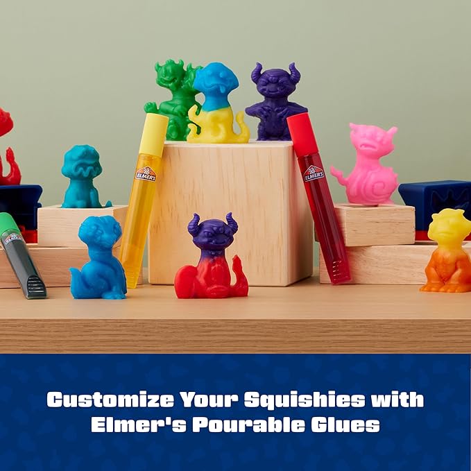 Elmer's Squishies Mix and Match, DIY Squishy Toys, Kids Crafts, Creates 4 Mix and Match Characters, 24 Piece Kit (Pack of 4)