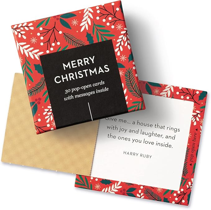 Compendium ThoughtFulls Pop-Open Cards — 3-Pack of Shine, Believe, Merry Christmas — 90 Pop-Open Cards, Each with a Different Message Inside
