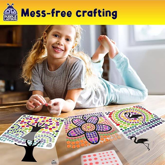 SUNGEMMERS Window Art Kids Crafts - Fun Arts and Crafts for Kids Ages 8-12 & Birthday Gifts for Girls 6 7 8 9 10 Year Old - Craft for Girls 8-12, Graduation Gifts for Kid 6-8 7-10, Toys for Ages 5-7