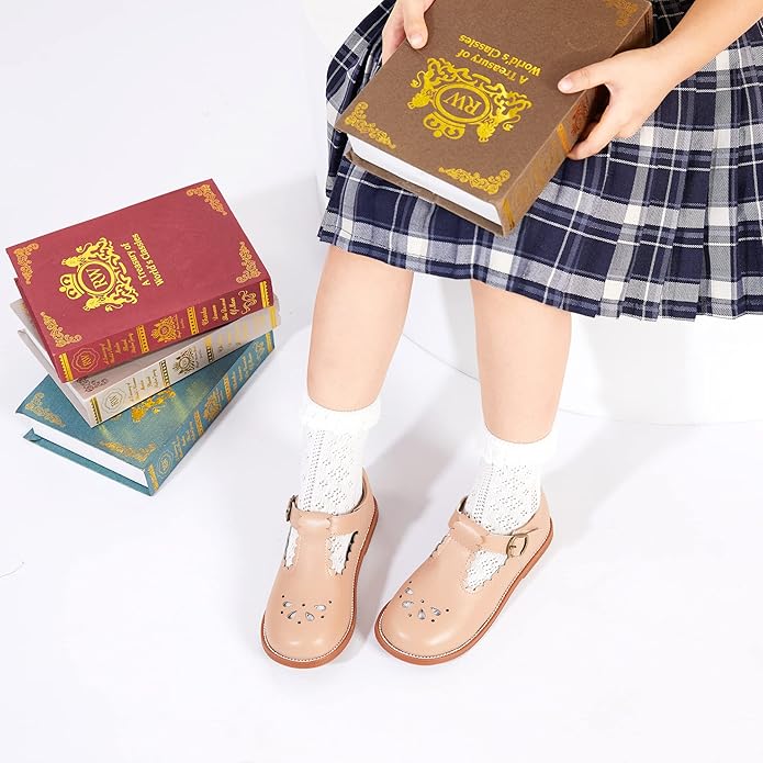 Felix & Flora Toddler Little Girl Mary Jane Dress Shoes - Ballet Flats for Girl Party School Shoes
