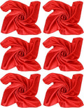 Boao 6 Pieces Chiffon Scarf 1950s Square Neck Head Scarfs Vintage Soft Polyester for Women Lady