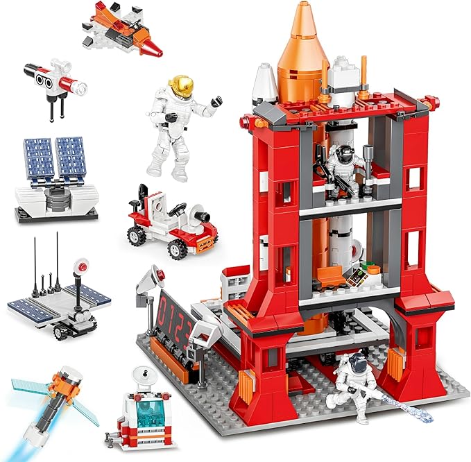 Space Shuttle Rocket Building Kit, 888PCS STEM Toy Block Set for Kids Ages 6+, 11 in 1 Aerospace Construction Toys, Educational Gift for Boys Girls Birthday Christmas