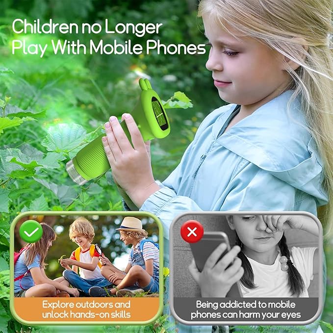 Kids Microscope Pocket Microscope -1000X Portable Microscope for Kid | Photo and Video Mini Microscopes | 2'' Digital Little Scientist Microscopes for 3-10 Age Years Old Boys Girls Toys Gifts