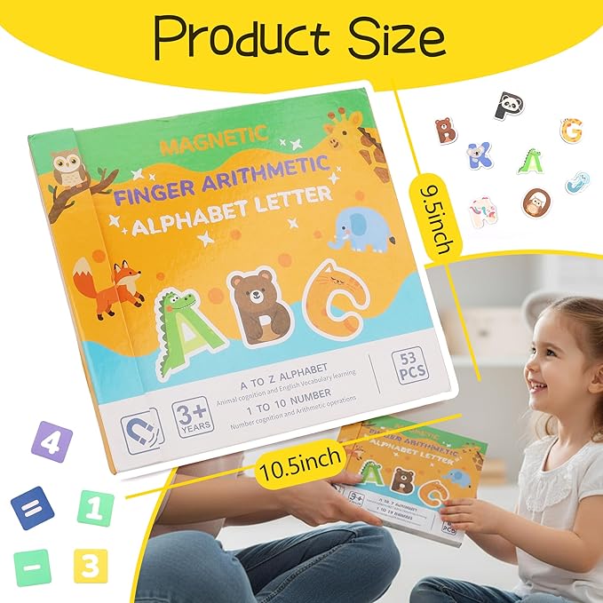 Montessori Math Counting Blocks, Educational Learning Toys for Toddlers, Preschool Number Manipulatives, Stacking Toys