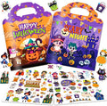 2 Pack Halloween Reusable Sticker Books for Toddlers 2-4 Years, Activity Sticker Books for Toddlers 1-3, Toddler Travel Toys Activities Crafts Gifts, Halloween Party Favor for Boys Girls