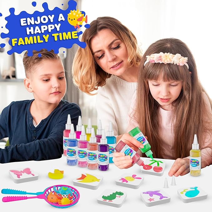 Magic Water Elf Toy Kit - Water Fairy Water Gel Kit, 24 Pcs Magic Gel and 18 Molds - Create Fun Water Toys, Ideal Xmas Gifts for Boys Girls Ages 6+