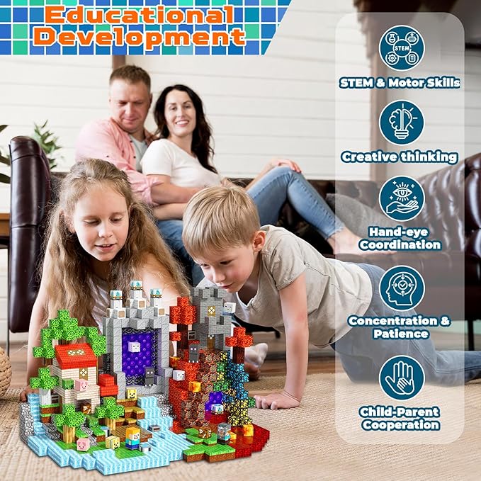 240 PCS Magnetic Blocks - Magnetic Building Block for Kids Ages 4-8, Magnet Blocks Cubes Constructions Toys for 3 4 5 6 7 8 9 10 12 Years Old Boy Girl, STEM Educational Stacking Holiday Birthday Gift
