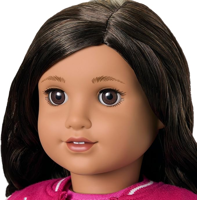 American Girl, Truly Me 18-inch Doll #108 with Brown Eyes, Curly Black-Brown Hair, Tan Skin, for Ages 6+