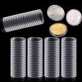 40.6mm Silver Dollar Coin Holder,Silver Eagles Coin Capsules, Morgan Silver Dollar Coin Holders with Adjustable Gasket Coin Collection Supplies (100)