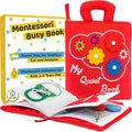 deMoca Busy Book for Toddlers 1-3 - Airplane Toys for Toddlers 1-3, My Quiet Montessori Toys for 1 Year Old with Kids Plane Activities, Activity Busy Board, Gift for Boys & Girls