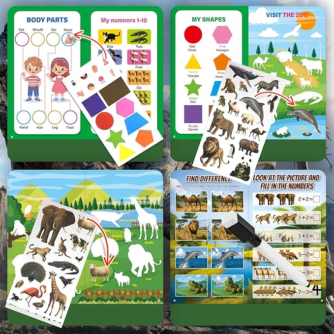 Listen & Learn: 30 Animal Sounds Book - Educational Learning Toys Gift for Boys Girls Toddlers Busy Book