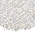 Iridescent Glass Tiny Bubble Beads, 2.0-2.5mm 10g No Hole Micro Mini Round White Transparent Water Droplets Beads - Applications: for Resin Filler, Nail Art, Dollhouse Bath Tub